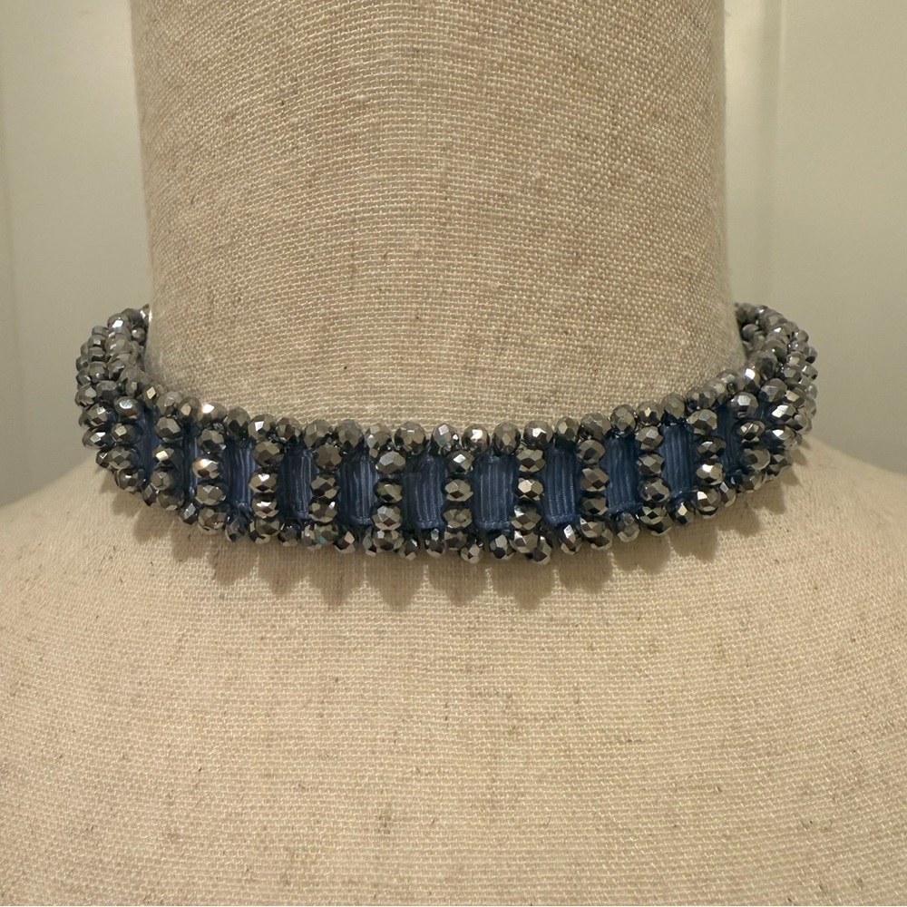 NWOT Max&Co by Max Mara Rhinestone Belt, Necklace Color: Blue Holiday/Evening